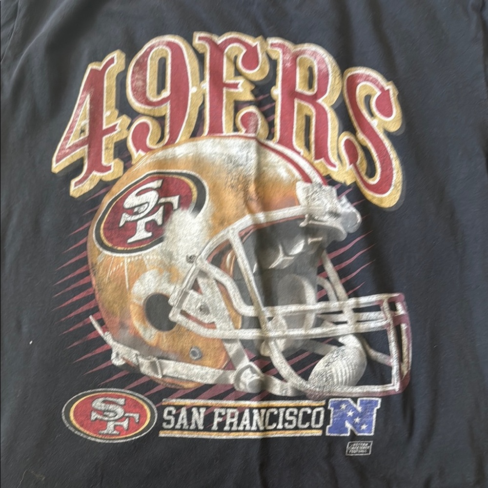 49ers men’s small Black vintage T-Shirt - Picture 3 of 3